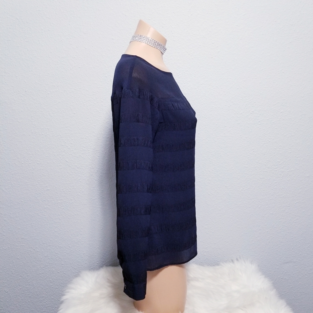 Banana Republic blue shirt blouse top office casual  XS P - Picture 3 of 6